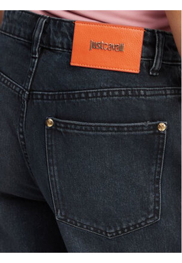 Just Cavalli Jeansy 80PAB5T2 CDWCH Granatowy Straight Fit. Kolor: niebieski
