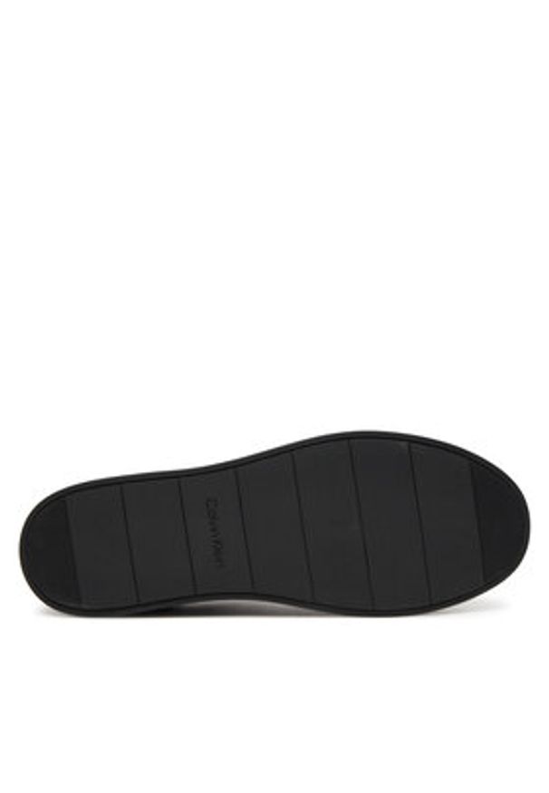 Calvin Klein Sneakersy Low Top Lace Up Eyelet Jaq Mono HM0HM01815 Czarny. Kolor: czarny. Materiał: skóra