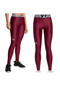 Legginsy treningowe damskie Under Armour sportowe na siłownię. Kolor: czerwony, brązowy, wielokolorowy. Sport: fitness