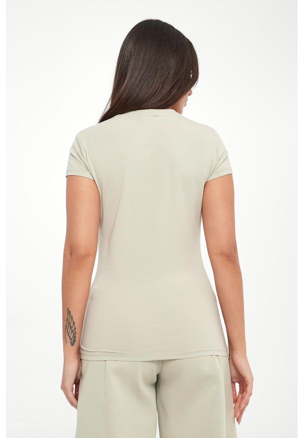 Armani Exchange - T-shirt damski z logo ARMANI EXCHANGE