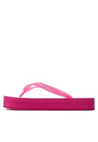 Calvin Klein Jeans Japonki Beach Sandal Flatform Monologo YW0YW01617 Różowy. Kolor: różowy #6