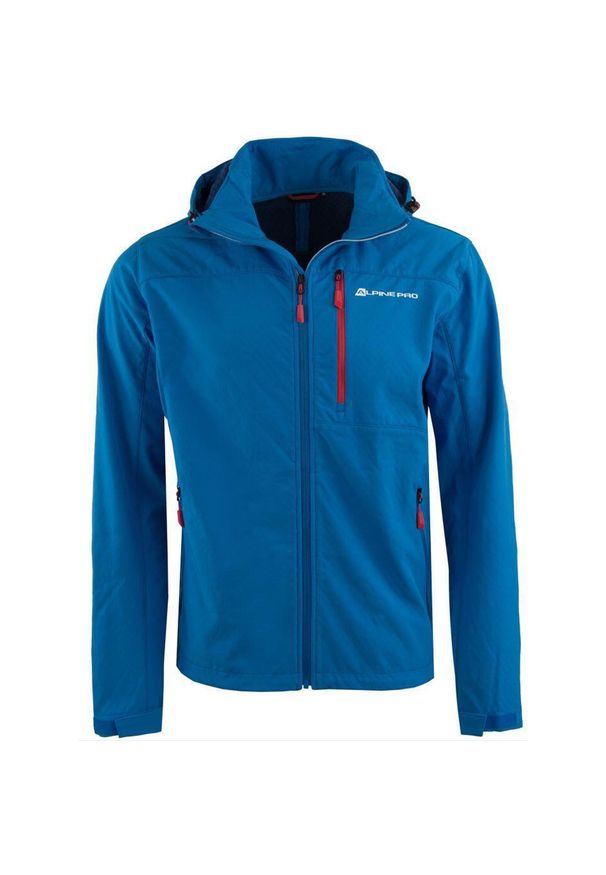 ALPINE PRO Deraf kurtka softshell męska XS. Kolor: fioletowy. Materiał: softshell. Sport: turystyka piesza