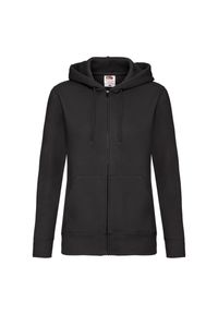 FRUIT OF THE LOOM - Bluza Damska Premium Z Kapturem. Typ kołnierza: kaptur. Kolor: czarny #1