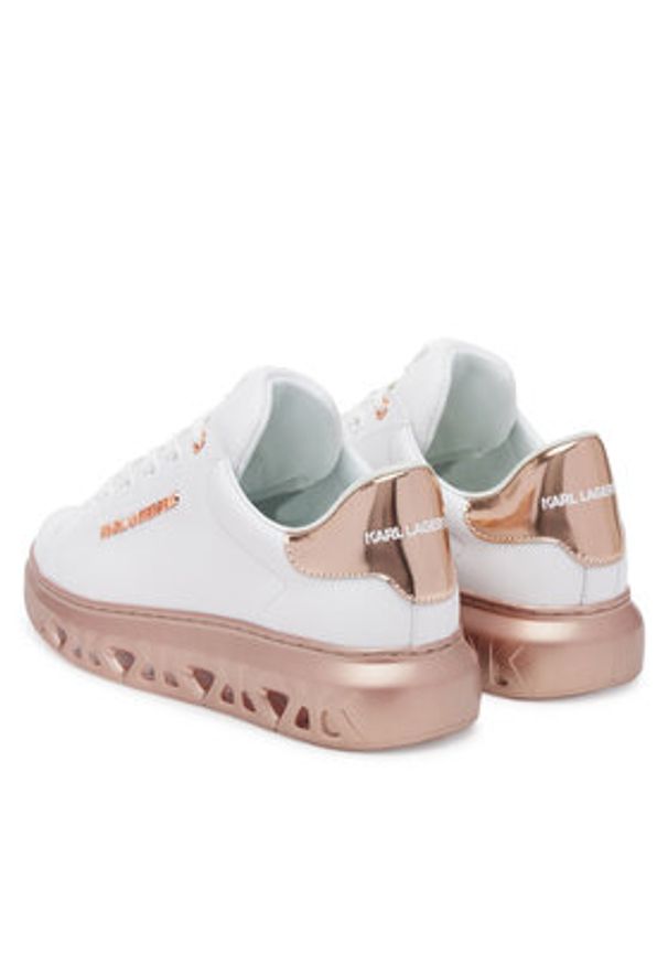 Karl Lagerfeld - KARL LAGERFELD Sneakersy KL64519A Biały. Kolor: biały. Materiał: skóra