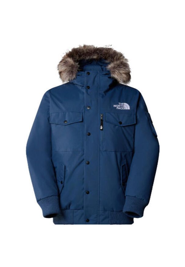 Kurtka turystyczna męska The North Face M Recycled Gotham Jacket. Kolor: niebieski. Sport: turystyka piesza