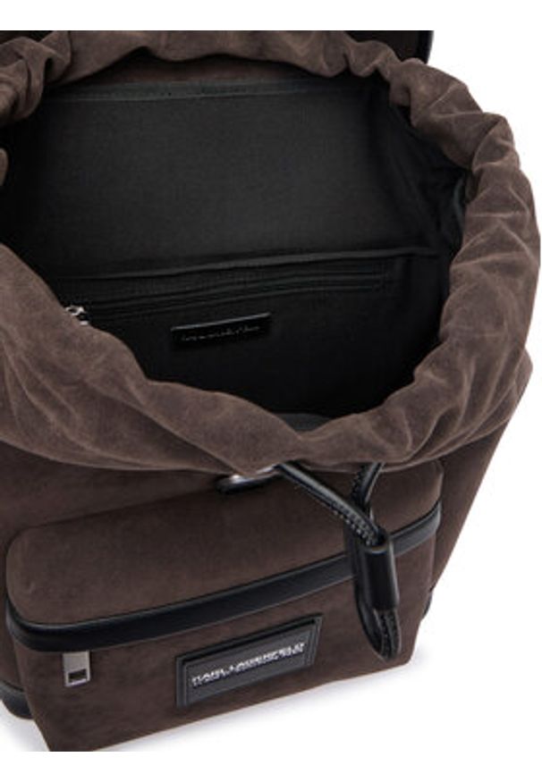 Karl Lagerfeld - KARL LAGERFELD Plecak B2M30194 Brązowy ciemny. Kolor: brązowy. Materiał: skóra