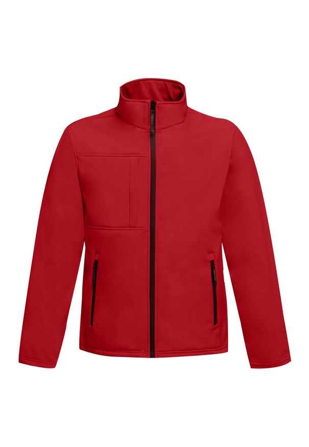 Regatta - Męski Softshell Octagon II. Kolor: czerwony, wielokolorowy, czarny. Materiał: softshell. Sport: turystyka piesza