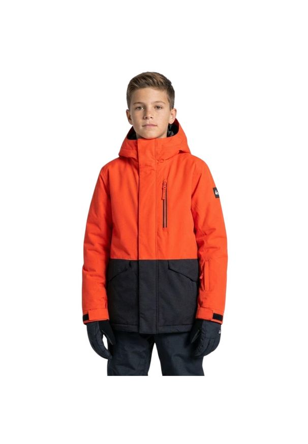 Kurtka narciarska dla dzieci Quiksilver Mission. Kolor: pomarańczowy. Materiał: poliester. Sezon: zima. Sport: narciarstwo