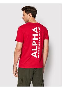 Alpha Industries T-Shirt Backprint 128507 Czerwony Regular Fit. Kolor: czerwony. Materiał: bawełna #5