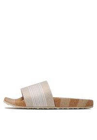 Tommy Jeans Klapki Th Woven Slide FW0FW07259 Beżowy. Kolor: beżowy. Materiał: materiał