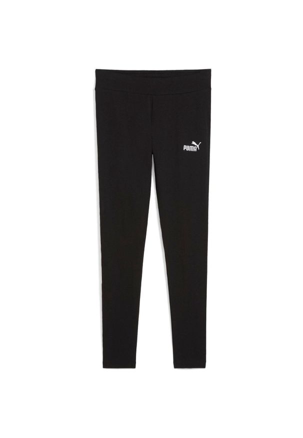 Spodnie Puma Ess Tape Leggings, Kobiety. Kolor: czarny. Materiał: bawełna, materiał