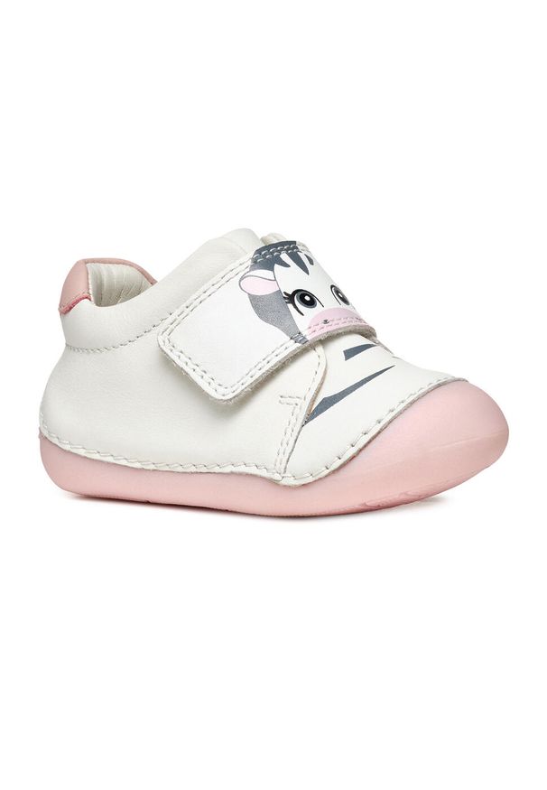Buty dziecięce Geox Tutim. Kolor: biały, wielokolorowy, różowy
