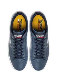 Sneakersy męskie granatowe Tommy Jeans Cupsole TJM Leather. Kolor: niebieski #2