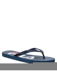 Japonki plażowe męskie niebieskie Fila Troy. Okazja: na plażę. Kolor: niebieski