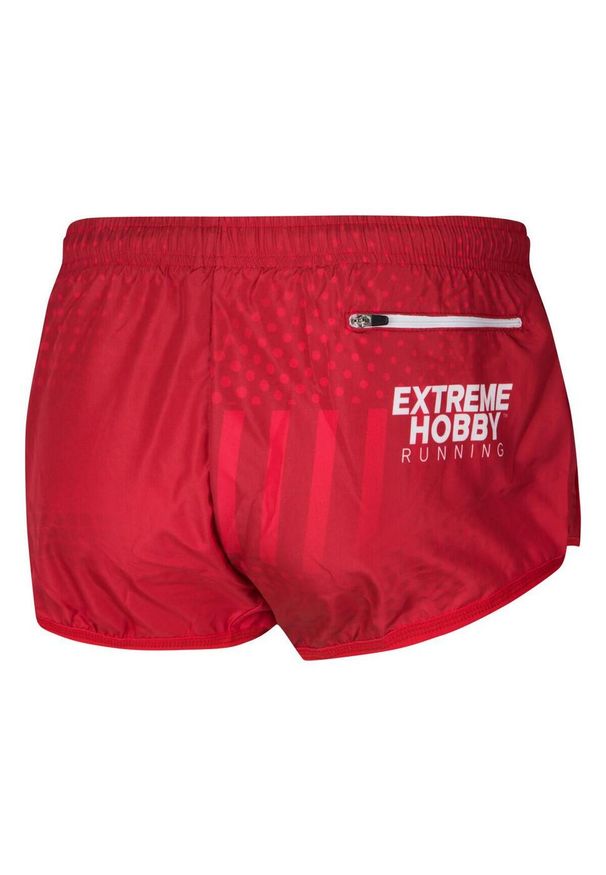 Szorty do biegania męskie spodenki biegowe EXTREME HOBBY POLSKA PRIME. Kolor: czerwony. Materiał: poliester. Długość: krótkie. Sezon: lato