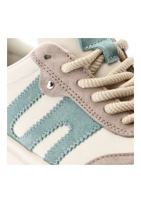 Sneakersy damskie Filippo, cholewka ze skóry naturalnej zamszowej z kontrastowymi panelami klasyczne sznurowanie masywna platformowa podeszwa, beżowe. Zapięcie: sznurówki. Kolor: beżowy. Materiał: skóra, zamsz. Szerokość cholewki: normalna #7