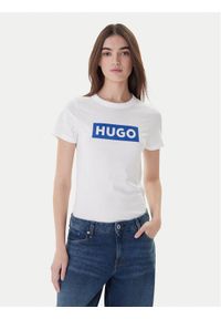 Hugo - HUGO T-Shirt Classic 50510772 Biały Slim Fit. Kolor: biały. Materiał: bawełna #1