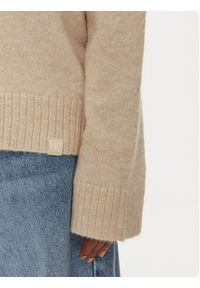 Calvin Klein Sweter J20J224636 Brązowy Regular Fit. Kolor: brązowy. Materiał: syntetyk #2