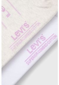 Levi's® - Levi's skarpetki (2-pack) męskie kolor biały. Kolor: biały. Materiał: bawełna