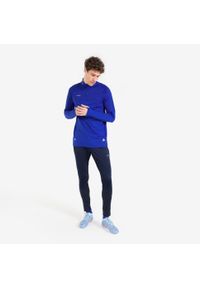 KIPSTA - Bluza piłkarska Kipsta CLR półsuwak. Kolor: niebieski. Materiał: materiał, skóra. Sport: piłka nożna