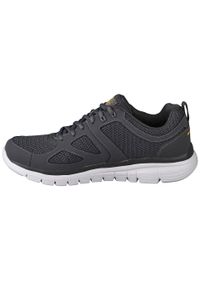skechers - Buty do chodzenia męskie, Skechers Burns Agoura. Kolor: brązowy, wielokolorowy, niebieski, szary. Materiał: materiał, syntetyk, tkanina. Sport: turystyka piesza