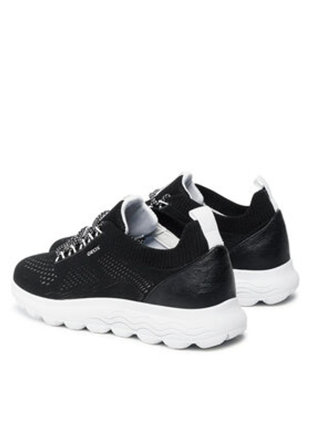 Geox Sneakersy D Spherica A D15NUA 0006K C9999 Czarny. Kolor: czarny. Materiał: materiał