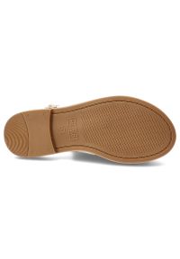 Sandały damskie Filippo, cholewka ze skóry ekologicznej zapinane na sprzączkę z elegancką kokardką, beżowe, DS7923/26. Zapięcie: sprzączka. Kolor: beżowy. Materiał: skóra ekologiczna. Styl: elegancki #6