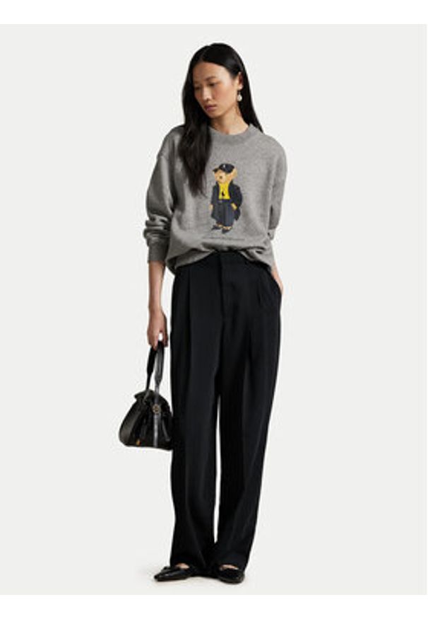 Polo Ralph Lauren Bluza 211A87104001 Szary Relaxed Fit. Typ kołnierza: polo. Kolor: szary. Materiał: bawełna