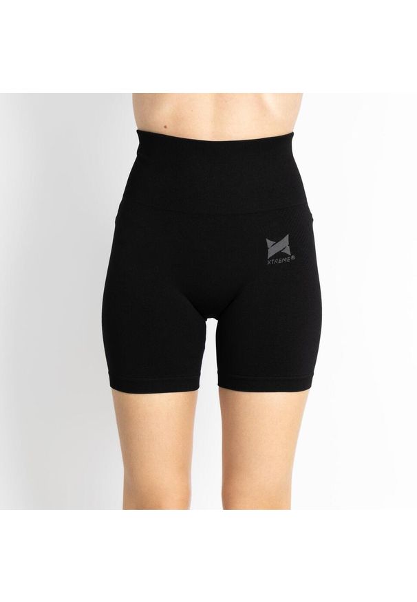 XTREME - Spodenki sportowe damskie Xtreme Sportswear. Kolor: czarny. Materiał: poliamid, elastan. Sport: fitness