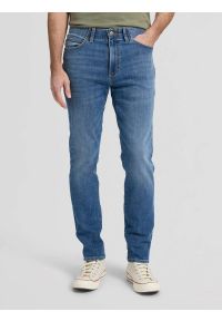 Lee - MESKIE SPODNIE LEE SLIM FIT MVP BLUE PRINT 112376321. Wzór: nadruk #1