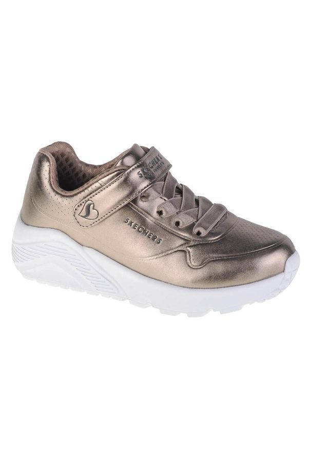 skechers - Buty do chodzenia dziewczęce, Skechers Uno Lite - Chrome Steps. Kolor: szary. Sport: turystyka piesza