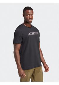 Adidas - adidas T-Shirt Terrex Classic Logo T-Shirt HZ1399 Czarny Regular Fit. Kolor: czarny. Materiał: bawełna
