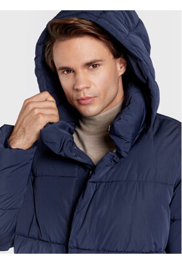 Trussardi Jeans - Trussardi Kurtka zimowa Memory 52S00742 Granatowy Regular Fit. Kolor: niebieski. Materiał: syntetyk. Sezon: zima