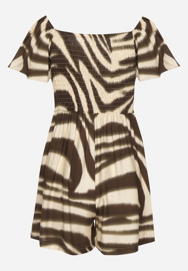 Born2be - Ciemnozielony Wiskozowy Kombinezon z Elastyczną Górą Filwenna. Kolor: zielony. Materiał: wiskoza. Sezon: wiosna. Styl: klasyczny