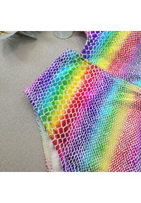 Intica - Strój kąpielowy jednoczęściowy w wzór rybiej łuski na plażę i basen Metanet. Kolor: wielokolorowy. Materiał: materiał #3