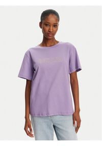 Patrizia Pepe T-Shirt 2M4422/J274-M531 Fioletowy Regular Fit. Kolor: fioletowy. Materiał: bawełna #1