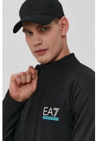 EA7 Emporio Armani - Bluza. Okazja: na co dzień. Kolor: czarny. Materiał: materiał. Wzór: nadruk. Styl: casual #6