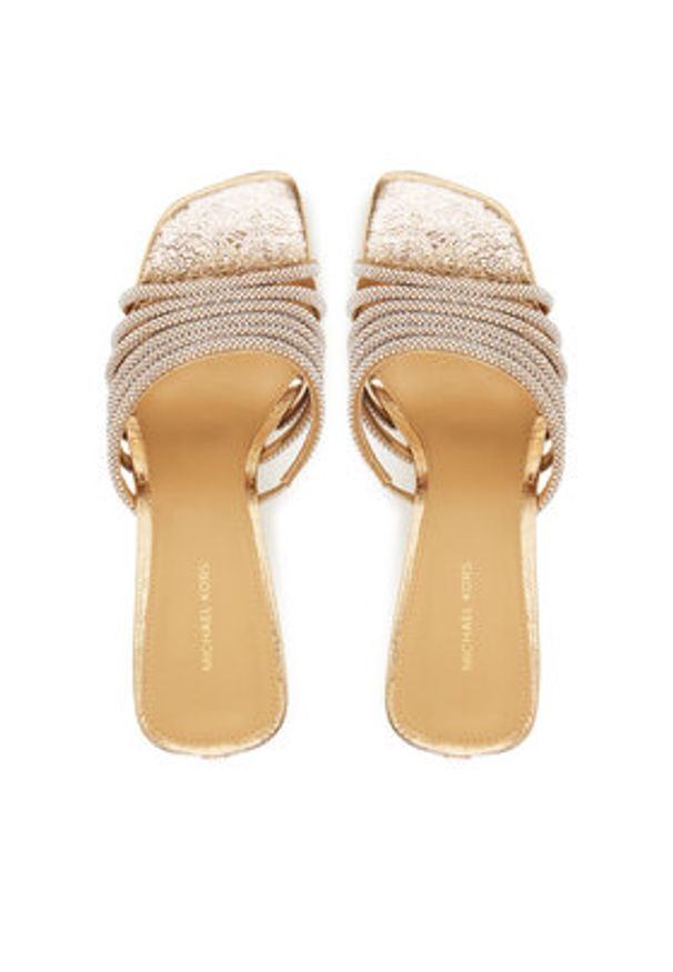 MICHAEL Michael Kors Klapki klapki 40T5HSHS4S Złoty. Kolor: złoty. Materiał: skóra