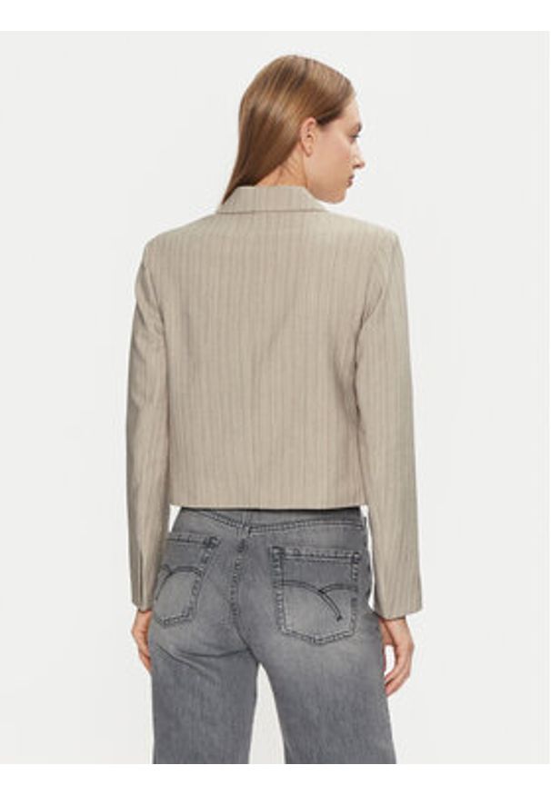 Vero Moda Marynarka Eli 10319629 Beżowy Cropped Fit. Kolor: beżowy. Materiał: syntetyk