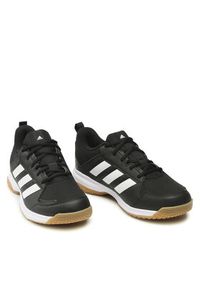 Adidas - adidas Buty halowe Ligra 7 M FZ4658 Czarny. Kolor: czarny. Materiał: skóra #4