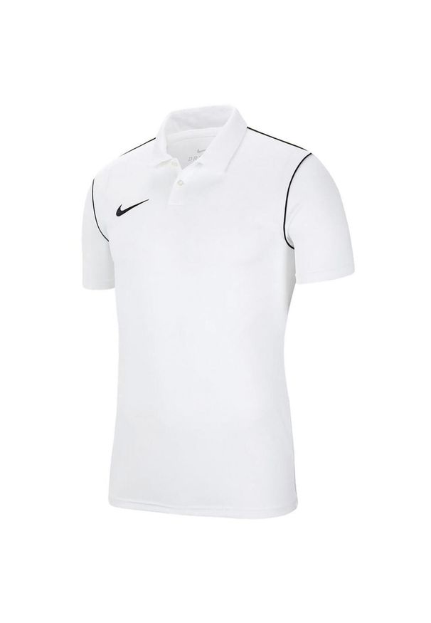 Nike - Męska Koszulka Polo Park 20. Typ kołnierza: polo. Kolor: biały. Sport: turystyka piesza