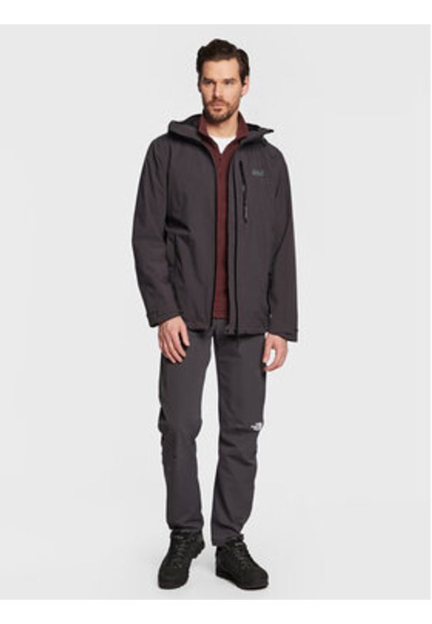 Jack Wolfskin Kurtka przejściowa Go Hike 1114051 Czarny Regular Fit. Kolor: czarny. Materiał: syntetyk
