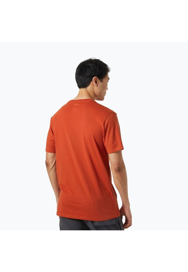 Koszulka męska Helly Hansen Nord Graphic canyon. Kolor: pomarańczowy. Sport: turystyka piesza