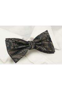 Mucha Męska z Poszetką - Chattier - Paisley w Odcieniach Beżów,. Kolor: wielokolorowy, beżowy, brązowy. Wzór: paisley. Styl: sportowy, elegancki #3