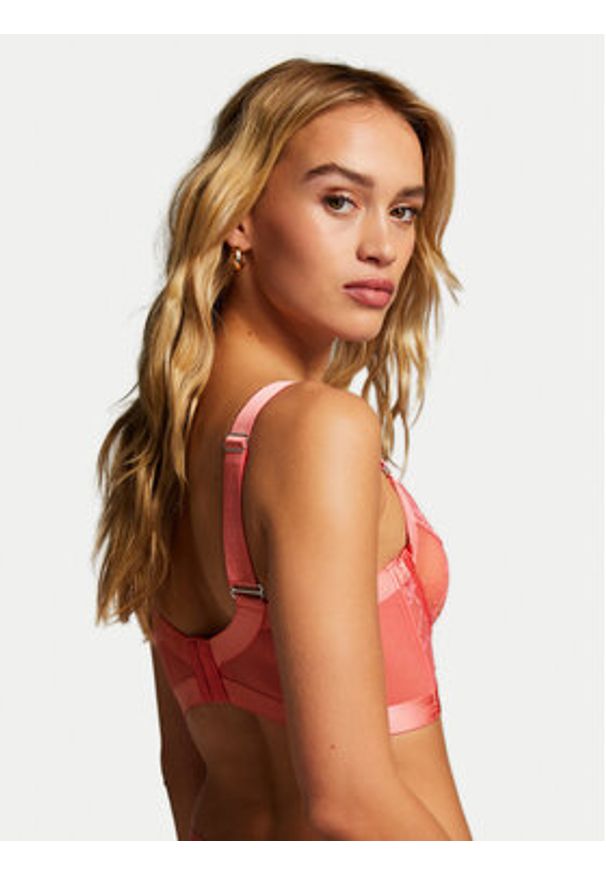 Hunkemöller Biustonosz z fiszbiną Hana 204675 Różowy. Kolor: różowy. Materiał: syntetyk