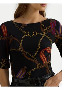 Lauren Ralph Lauren - LAUREN RALPH LAUREN Bluzka 200980215001 Czarny Slim Fit. Kolor: czarny. Materiał: bawełna #5