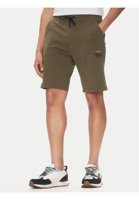 Aeronautica Militare Szorty sportowe 251BF017F459 Khaki Regular Fit. Kolor: brązowy. Materiał: bawełna. Styl: sportowy