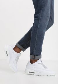 Born2be - Białe Buty Sportowe Narilure. Wysokość cholewki: przed kostkę. Kolor: biały. Materiał: materiał. Szerokość cholewki: normalna. Wzór: aplikacja #4