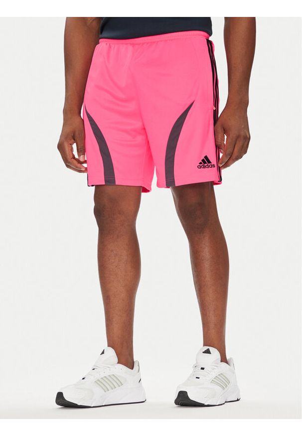 Adidas - adidas Szorty sportowe Teamgeist adicolor JW1343 Różowy Regular Fit. Kolor: różowy. Materiał: syntetyk. Styl: sportowy