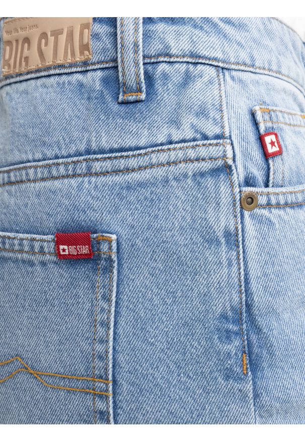 Big-Star - Spódnica damska midi jeansowa niebieska Cara 118. Okazja: na co dzień. Stan: podwyższony. Kolor: niebieski. Materiał: jeans. Styl: sportowy, klasyczny, elegancki, casual